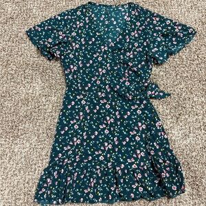 Floral Mini Wrap Dress by [Brand]